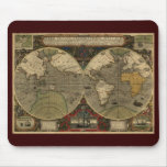 Antique Old World Map Mousepads