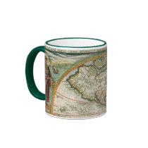 Antique Old World Map of the Americas, 1597 Mug