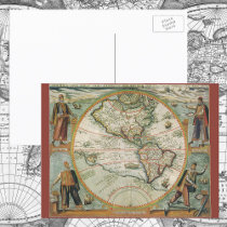Antique Old World Map of the Americas, 1597 Postcards