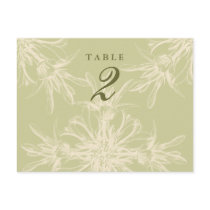 Antique Olive Floral Guest Table Cards