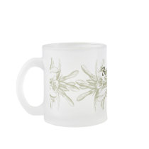 Antique Olive Floral Coffee Mugs