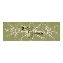 Antique Olive Floral Table Number Cards
