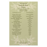 Antique Olive Floral Wedding Program stationery