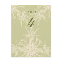 Antique Olive Floral Wedding Table Cards