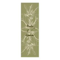 Antique Olive Floral Wedding Table Number