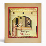 ANTIQUE OVEN  BAKER ,BAKERY BREAD SHOP VINYL BINDERS