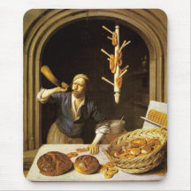 ANTIQUE OVEN  BAKER ,BAKERY BREAD SHOP MOUSEPAD