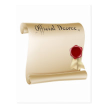 Antique paper document post card