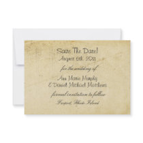 Antique Paper Save the Date Personalized Announcements