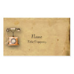 Antique Parchment and Telephone Business Card