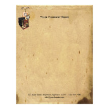 Antique Parchment and Telephone Compass Camera Customized Letterhead