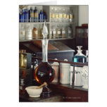Antique pharmacy bottles card