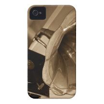 Antique Phonograph Gramophone Gifts Music Lovers iPhone 4 Cover