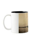 Antique photograph of surfer guy mug