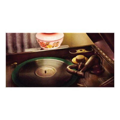 Antique - Playin the oldies Custom Photo Card by suburbanscenes