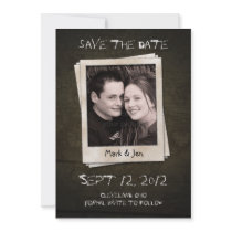 Antique Polaroid Unique Save The Date Announcement