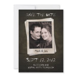 Antique Polaroid Unique Save The Date Announcement invitations
