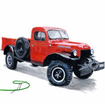 Antique Power Wagon Truck Sculpture Cut Out
