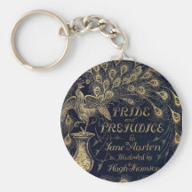 Antique Pride and Prejudice Peacock Edition Cover Key Chains