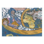 Antique Ptolemaic World Map; Claudius Ptolemy Personalized Announcement