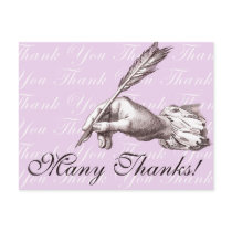 Antique Quill Point Pen Writes a Thank You Note!