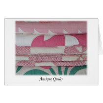 Antique Quilts in Pink Card
