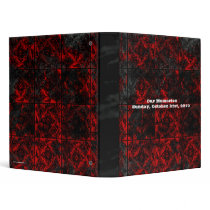 Antique Red Gothic wedding photo album Vinyl Binders