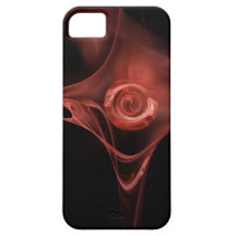ANTIQUE RED PINK FRACTAL ROSE iPhone 5 COVER