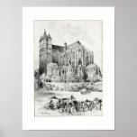 Antique Robida France French Landscape Print