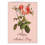 Antique Rose Botanical Mother's Day Greeting Card