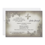 Antique Roses Baptism Invitation