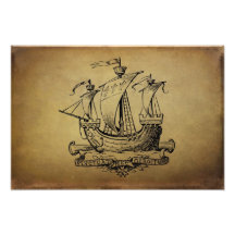 Antique Sailing Ship Photographic Print