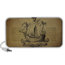 Antique Sailing Ship Travelling Speakers