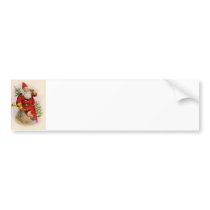 Antique Santa on the phone Bumper Stickers