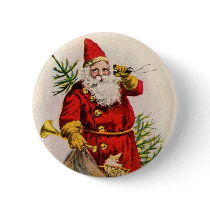 Antique Santa on the phone Pin