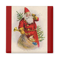 Antique Santa on the phone Magnet
