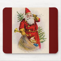 Antique Santa on the phone Mousepad