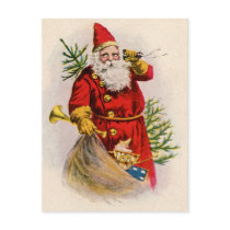 Antique Santa on the phone Postcards