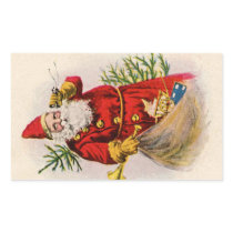 Antique Santa on the phone Rectangular Stickers
