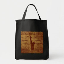 Antique Saxophone Tote Bag
