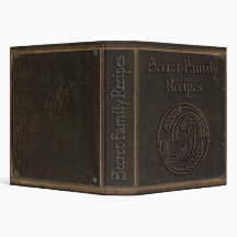 Antique Secret Family Recipes Vinyl Binders