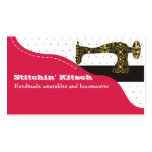antique sewing machine fabric stitching busines... business cards