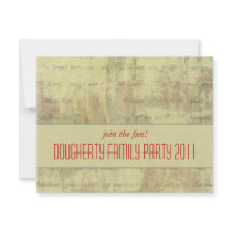 Antique Shabby Family Party Invitation