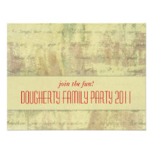 Antique Shabby Family Party Invitation