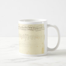Antique Sheet Music Mug