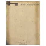 Antique Skeleton Key Letterhead Template