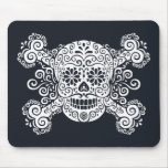 Antique Sugar Skull & Crossbones Mouse Pads