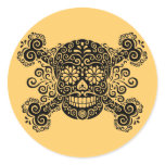 Antique Sugar Skull & Crossbones Sticker