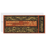 Antique Ticket Halloween Party Invitations