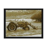 Antique Tractor Carmel Valley, CA Postcard